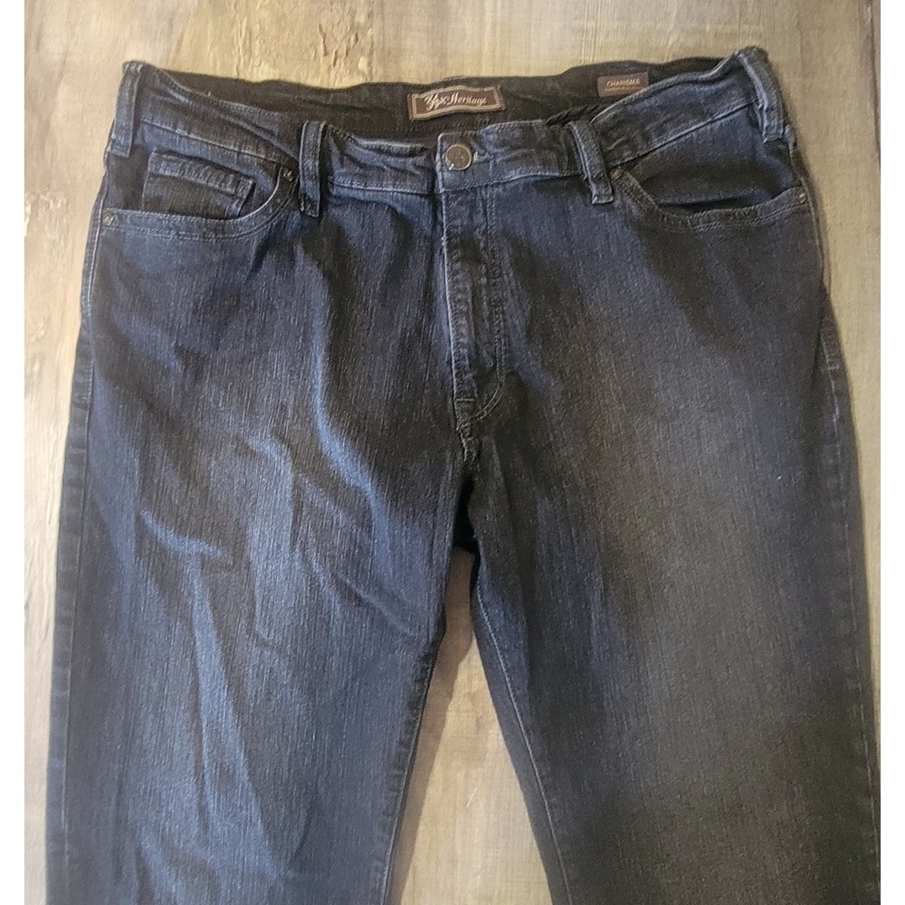 34 Heritage Charisma Men's 42x34 Classic Fit Comfort Rise Black Denim Jeans EUC